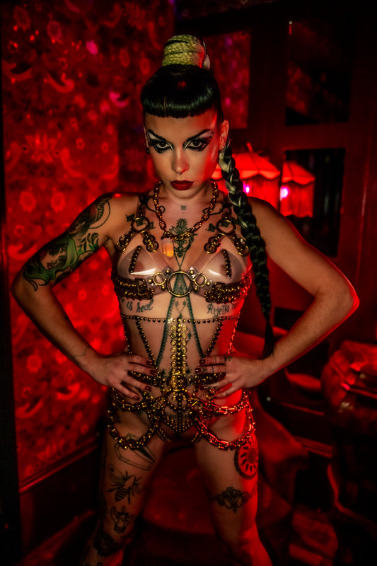 Crystal Cher corset set